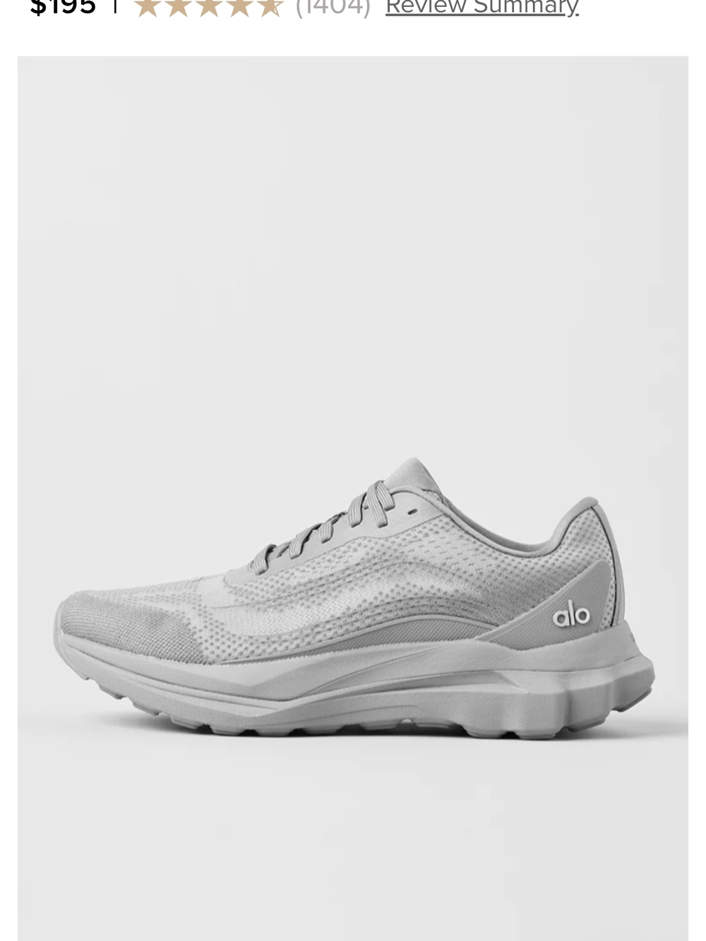 ALO Yoga Women's Light Grey Athletic Running Shoe